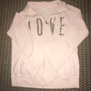 Sequin Blush Pink Victoria’s Secret Half zip
